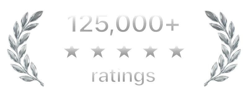 125,000+ ratings